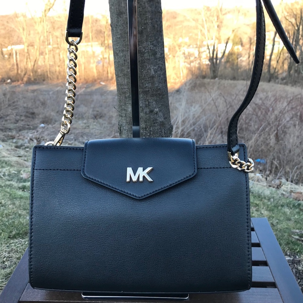 Michael Kors Mott large clutch crossbody Black